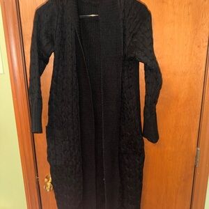 Women's Black Cable Knit Sweater